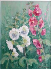 Hollyhocks cosying-up.jpg